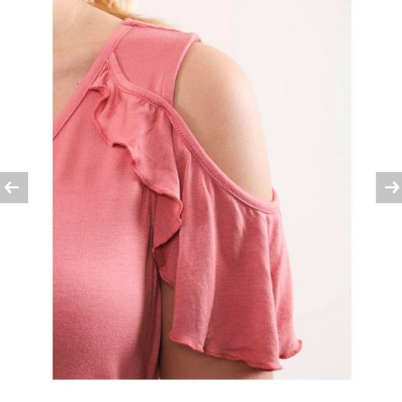 DEX Cold-Shoulder Ruffle-Sleeve Top - Picture 5 of 5
